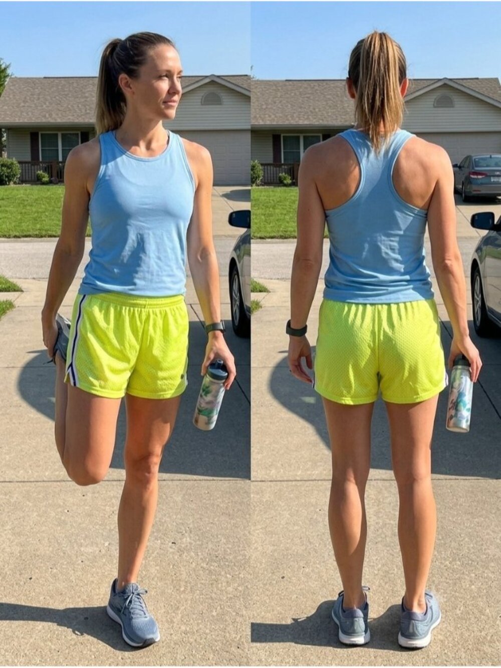 Fit 2 Win Shorts Womens Medium Yellow Mesh Athletic Lacrosse Running Vintage USA